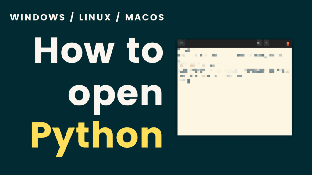 How to open Python