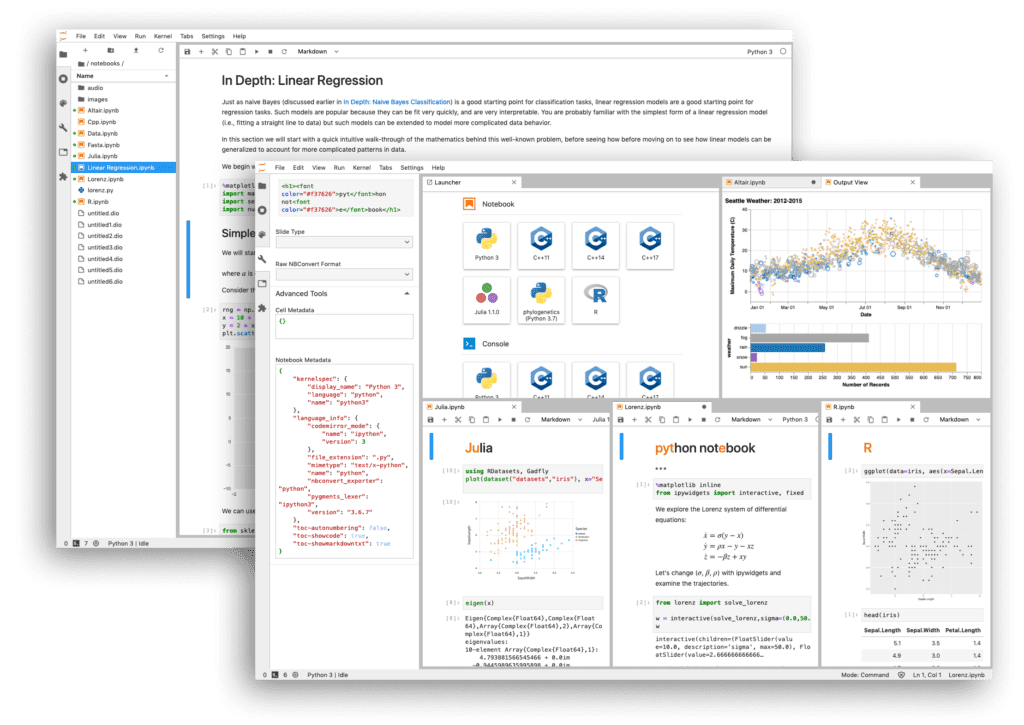 Jupyter Lab interactive notebook example