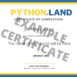 python course for beginners certificate