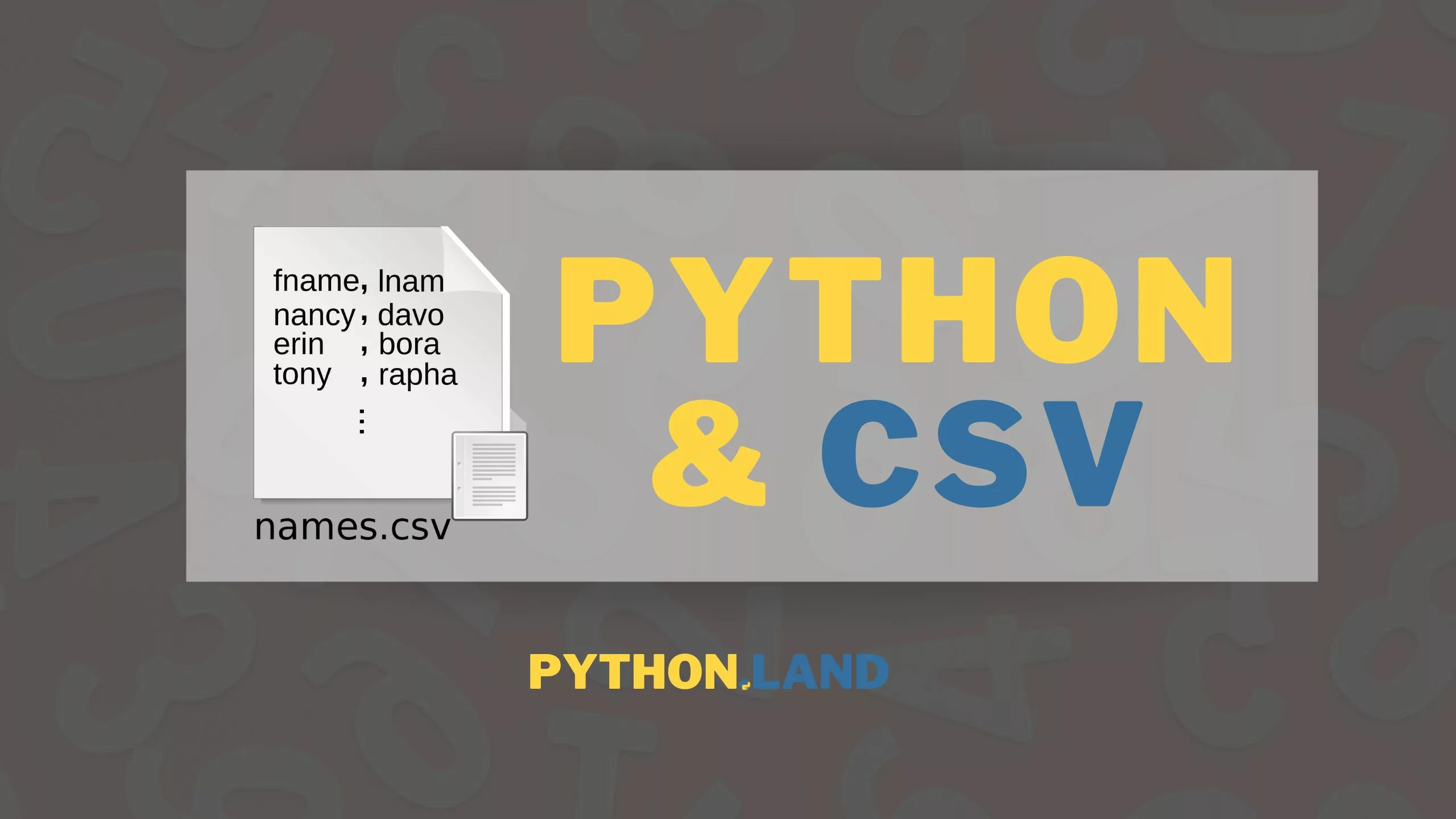 Install Csv Writer Python